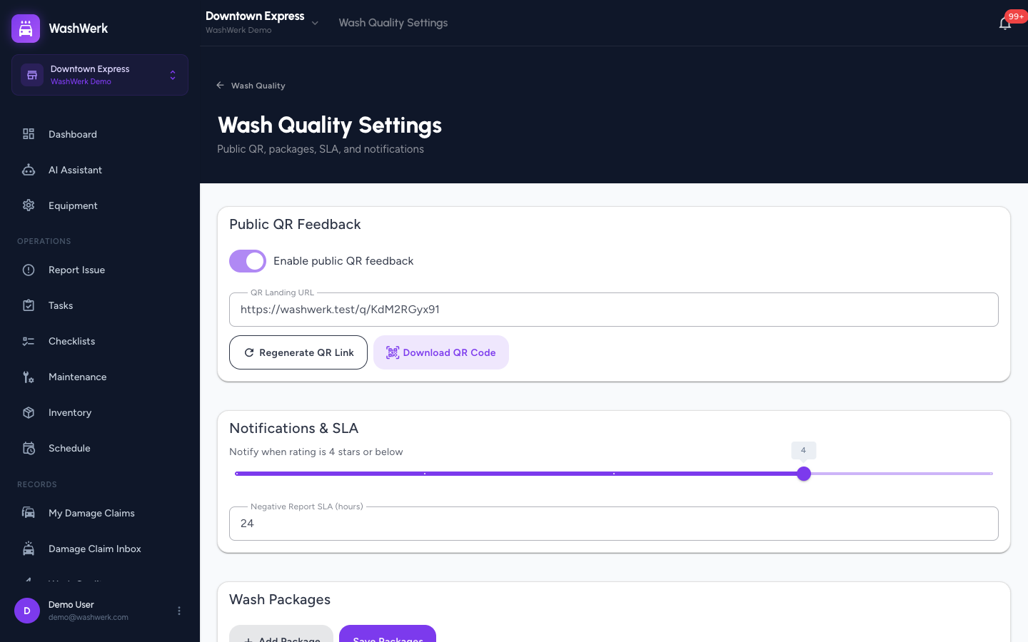 Copy Settings to Other Stores card with store selector